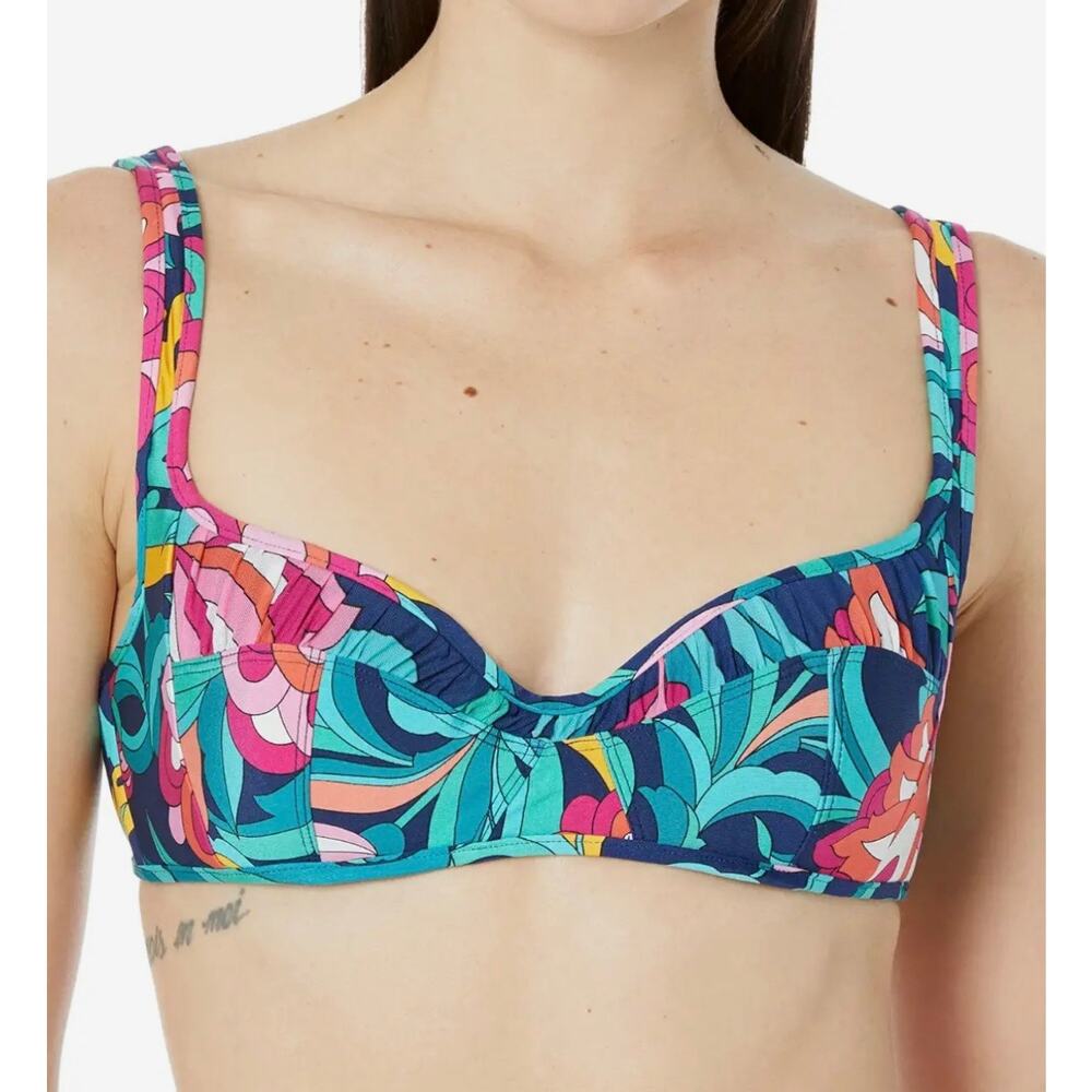 Trina Turk India Gardens Underwire Bikini Top 8 NWT